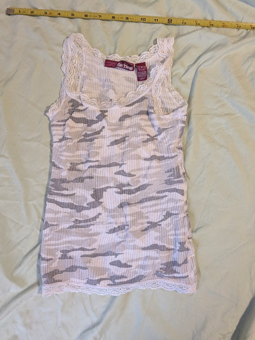 Epic Threads White Lace-Trim Ribbed Tank Top
